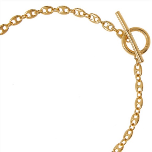 All Blues - Coffee Bean Necklace with Toggle - Gold - Picture 4 of 9